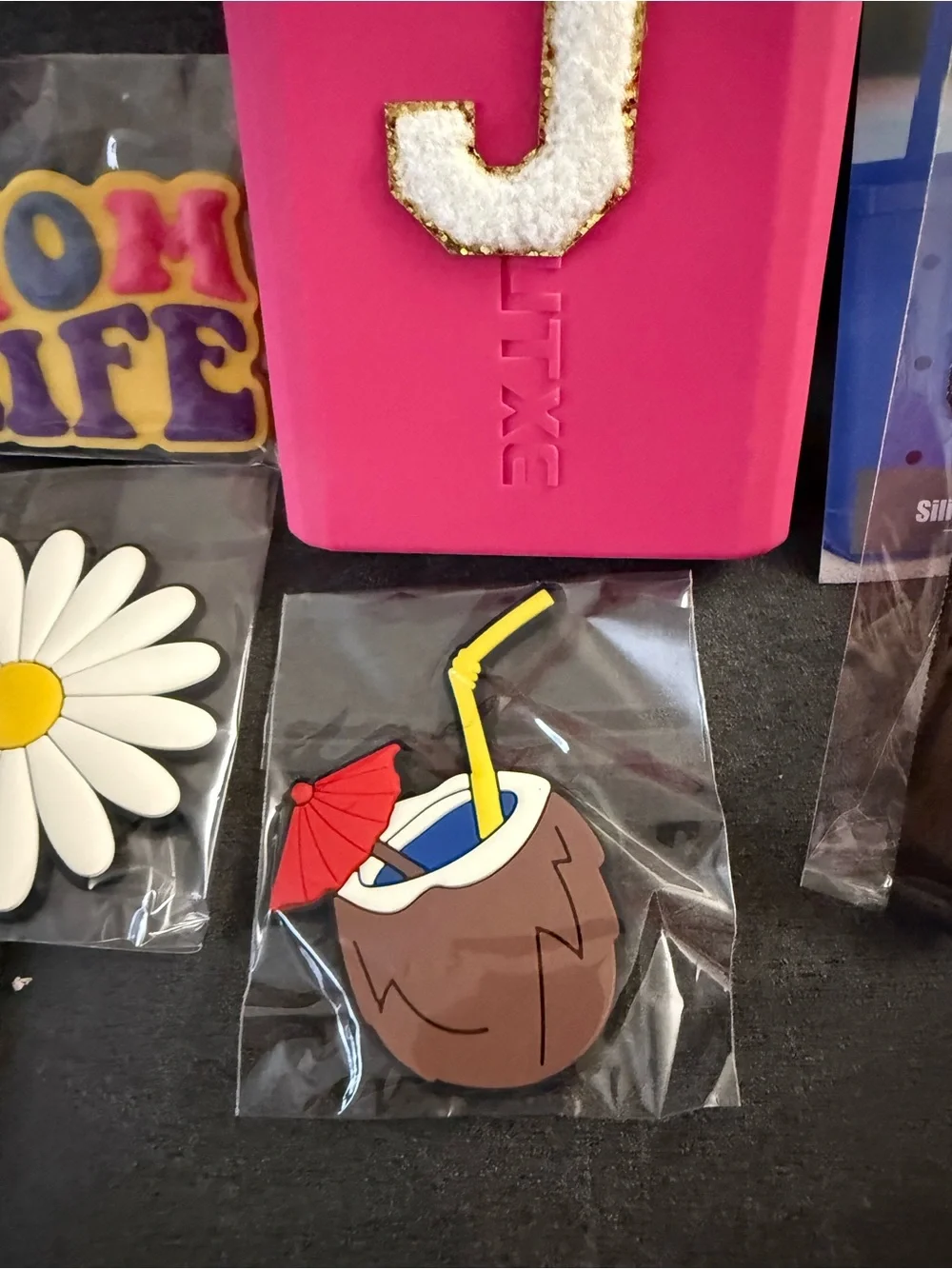 Silicone Phone Holder Insert in Pink for Tote & Beach Bags